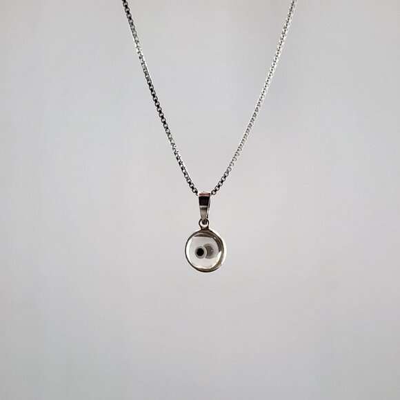 Sterling Silver 925 Evil Eye Pendant – Clear Charm Necklace for Protection - Picture 10 of 11